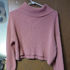 Wild Fable Soft Pink Cowl Neck Sweater
